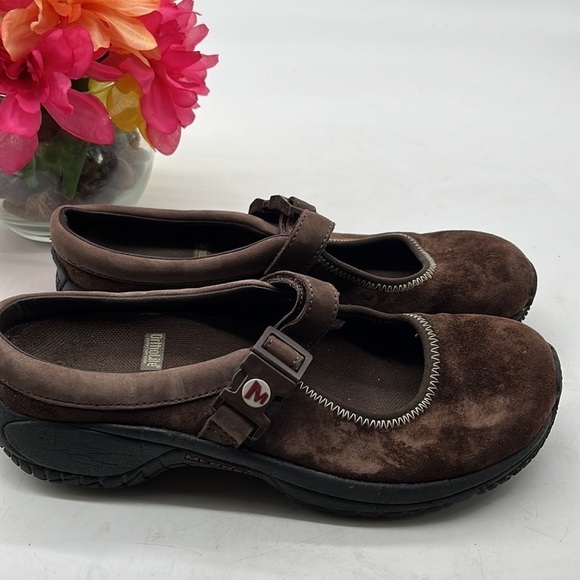 Merrell Encore Espresso Suede Slip On Mule Sz 7. MR1102 - Picture 2 of 8